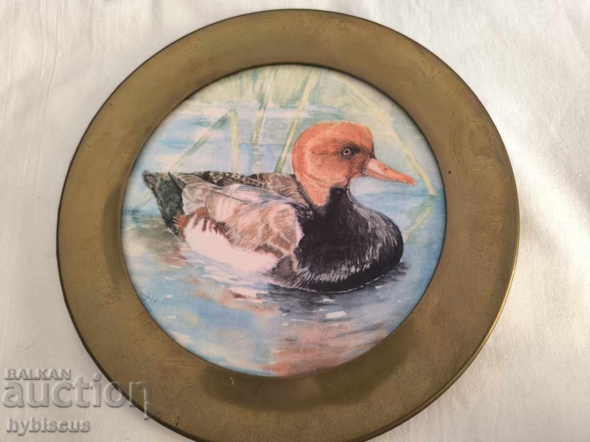 Decorative German ceramic wall plate with bronze with price € 9.00 | 17.60 BGN