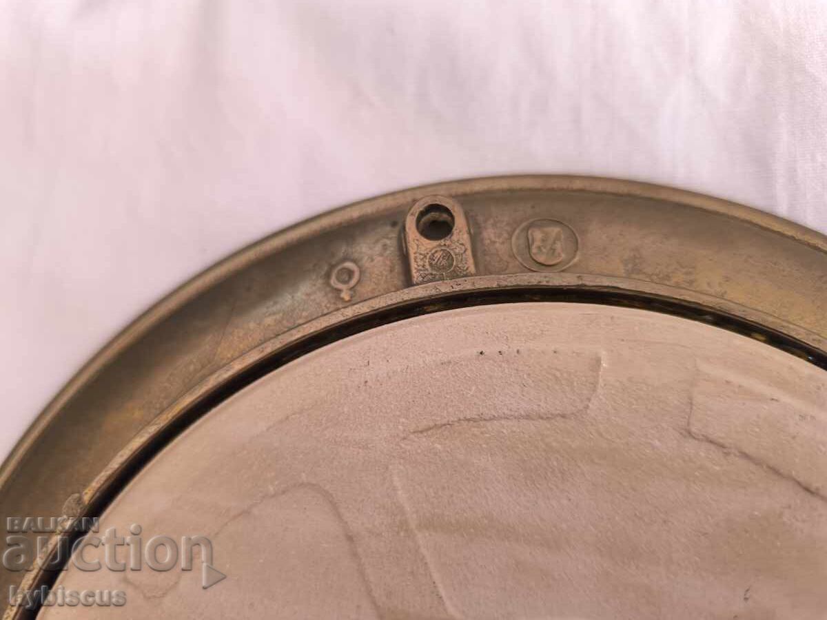 Delivery of Decorative German ceramic wall plate with bronze