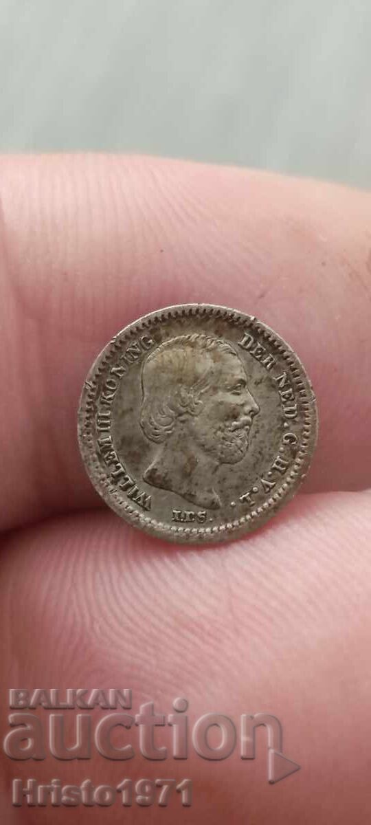 5 цента 1850 Нидерландия с цена € 22.00 | 43.03 лв.