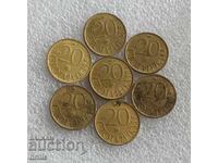 20 STOTINKI 1992 - 7 PIECES
