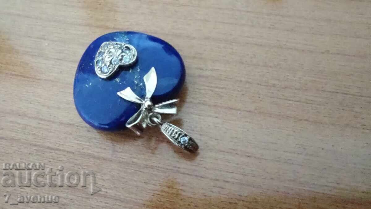 Μενταγιόν, μενταγιόν καρδιά, χρυσό 333 (8 καράτια), ζαφείρια με τιμή € 199.00 | 389.21 BGN