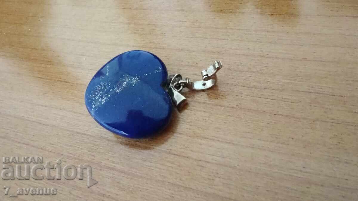 Δημοπρασία Μενταγιόν, μενταγιόν καρδιά, χρυσό 333 (8 καράτια), ζαφείρια