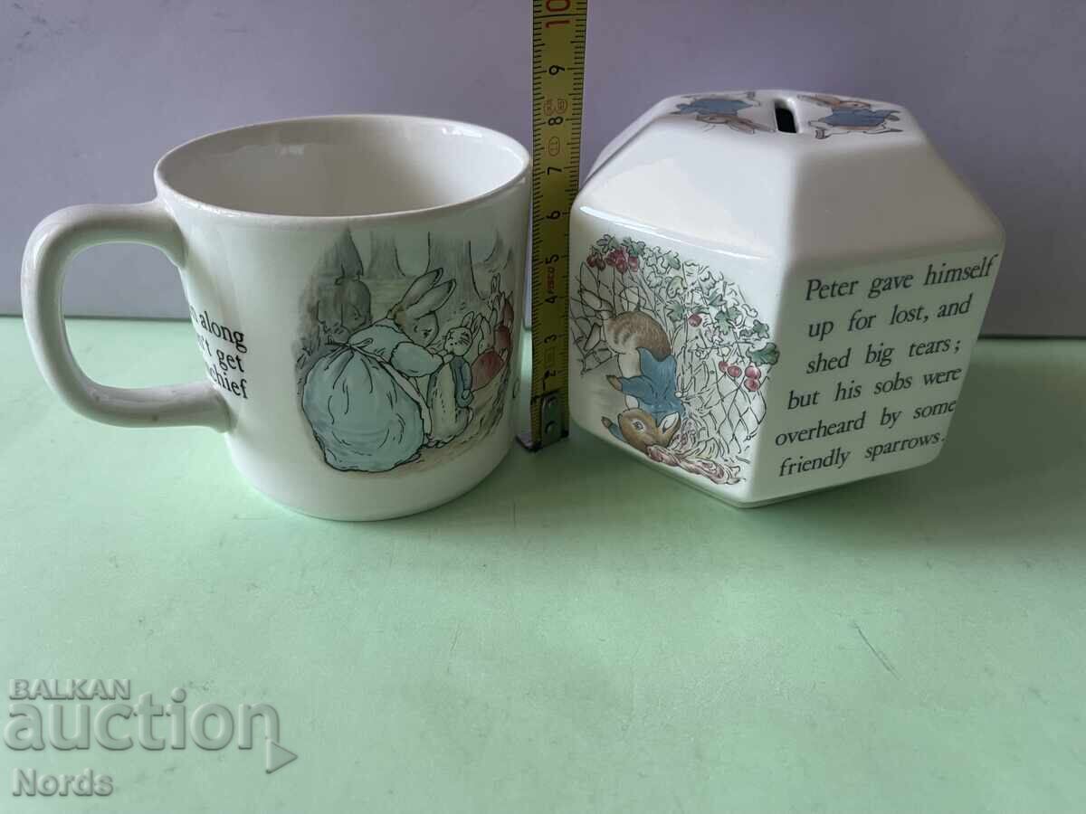 Auction  Wedgwood - cup and piggy bank lot