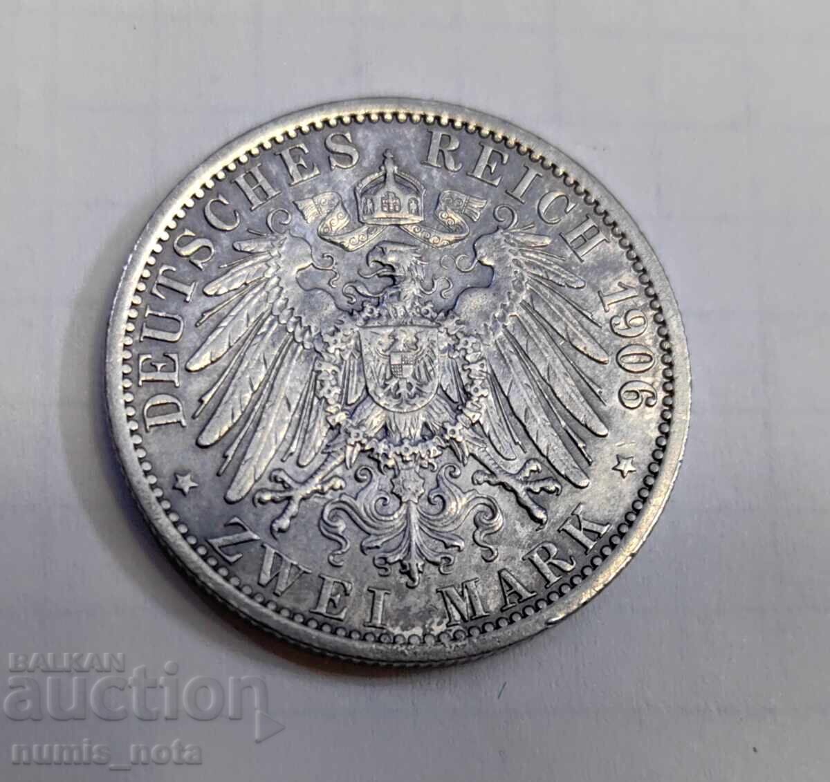 2 mărci 1906 A - Germania / Prusia