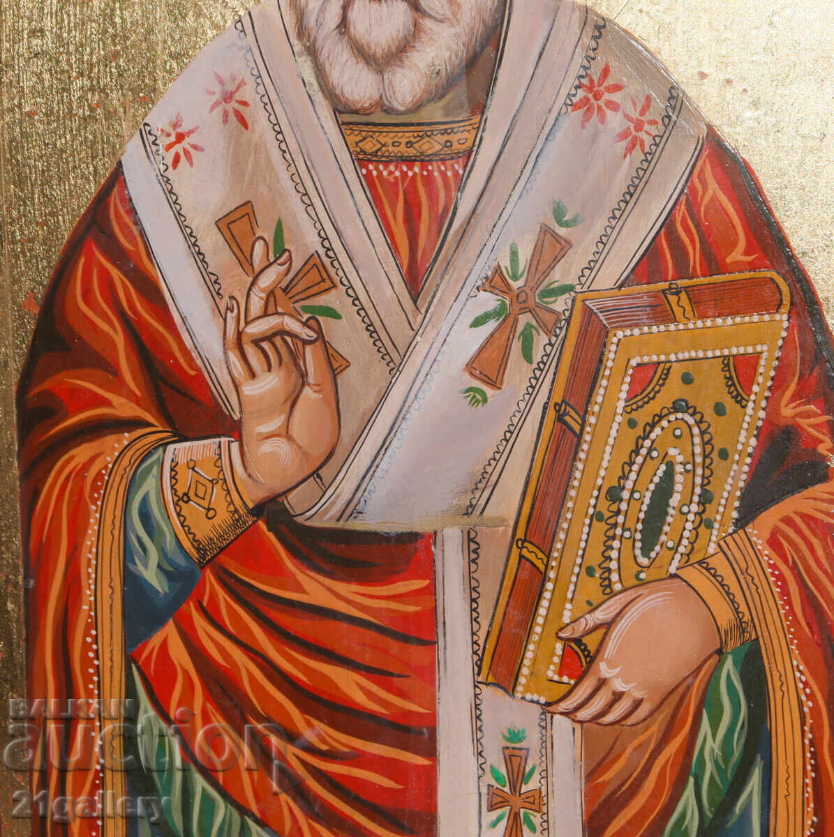 A modern icon of Saint Nicholas the Wonderworker - 5