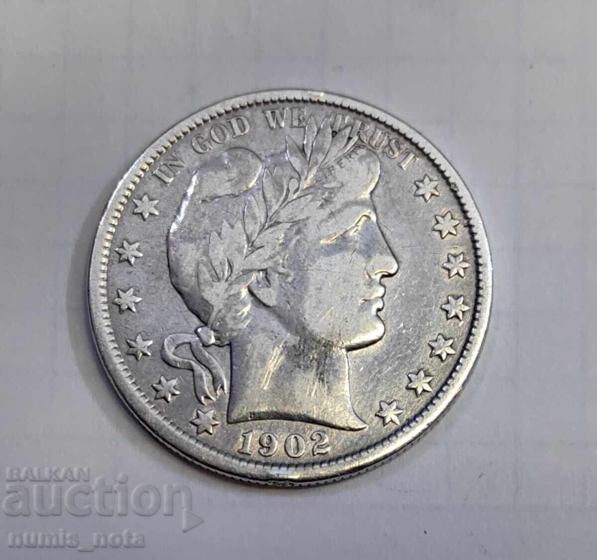 Auction 1/2 Morgan Dollar 1902 USA Auction 1/2 Morgan Dollar 1902 USA