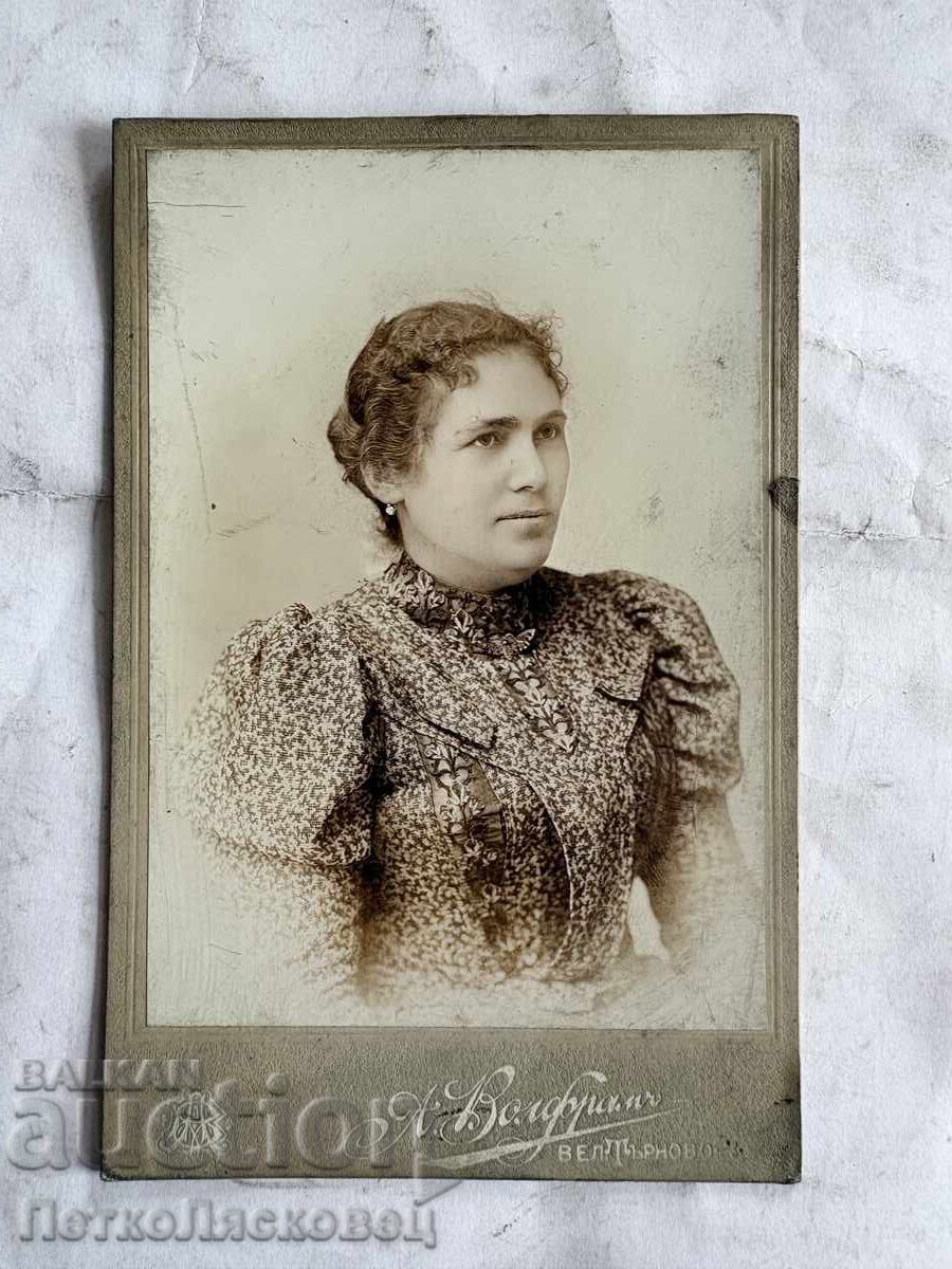 Fotografie veche pe carton Adolf Wolfram Veliko Târnovo