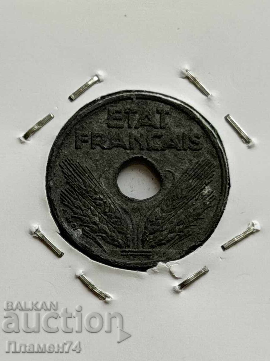 10 сантима 1942 Франция с цена € 1.00 | 1.96 лв.