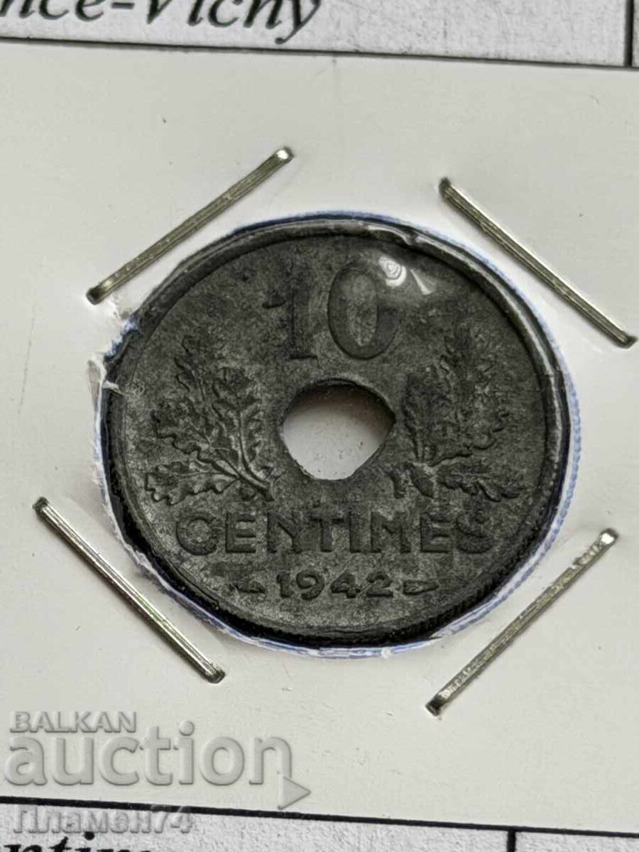10 сантима 1942 Франция