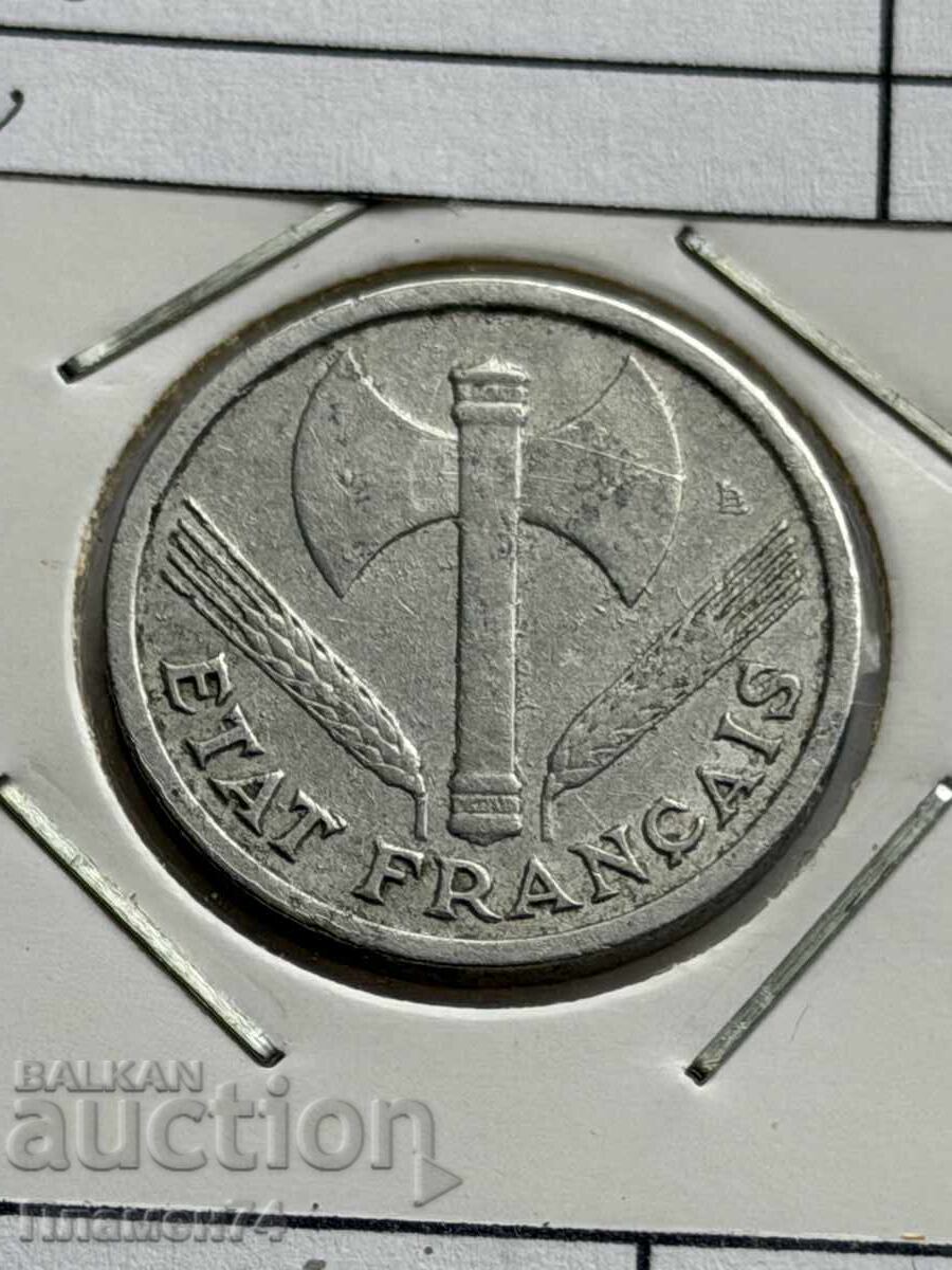 1 φράγκο 1942 Γαλλία με τιμή € 1.00 | 1.96 BGN 1 φράγκο 1942 Γαλλία με τιμή € 1.00 | 1.96 BGN