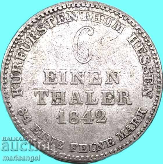 1/6 Thaler 1842 Germany Hesse-Kassel silver - 5