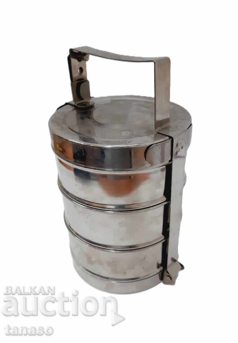 Auction 3-tier pot, lunch containers, lunch bowls with handles Auction 3-tier pot, lunch containers, lunch bowls with handles