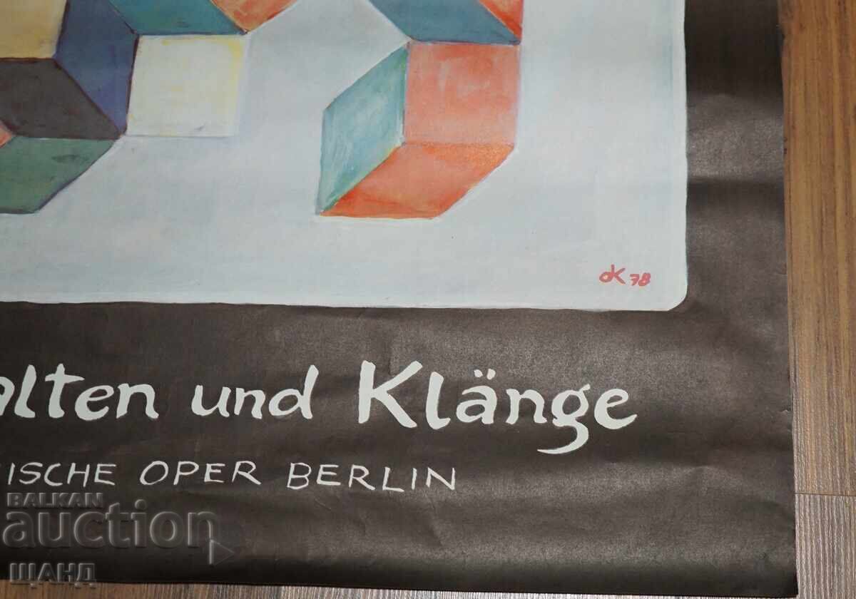 Afiș original de teatru german din 1978 cu preț € 5.35 | 10.46 BGN