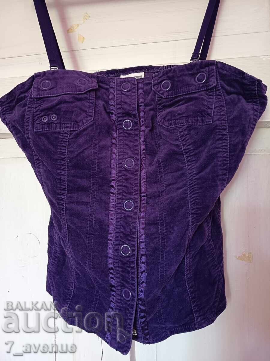 Purple velvet BUSTIER - beautiful, comfortable, elegant Purple velvet BUSTIER - beautiful, comfortable, elegant