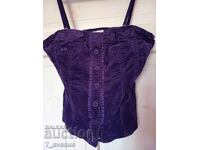 Purple velvet BUSTIER - beautiful, comfortable, elegant