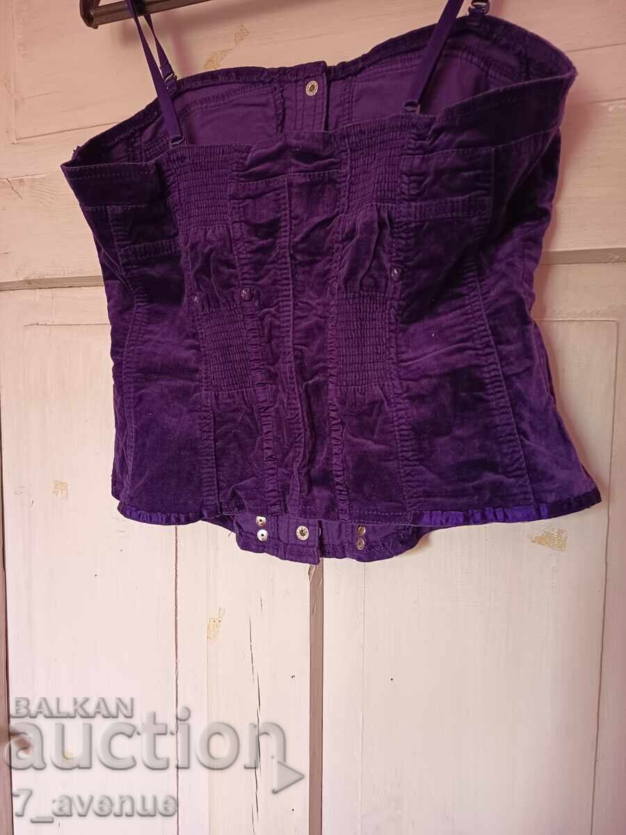 BUSTIER 2 purple velvet-beautiful, comfortable, elegant with price € 5.00 | 9.78 BGN