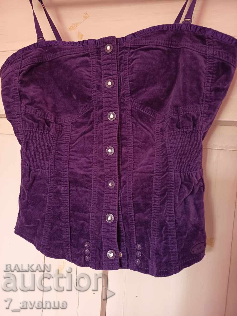 BUSTIER 2 purple velvet-beautiful, comfortable, elegant