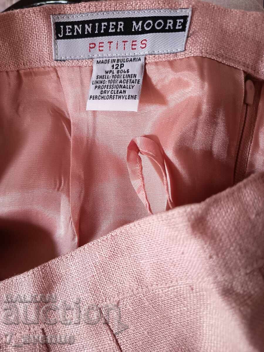 Auction  SKIRT - linen, in pink