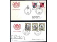 Sovereign Military Order of Malta 1976 1979 - FDC icons coats of arms FI