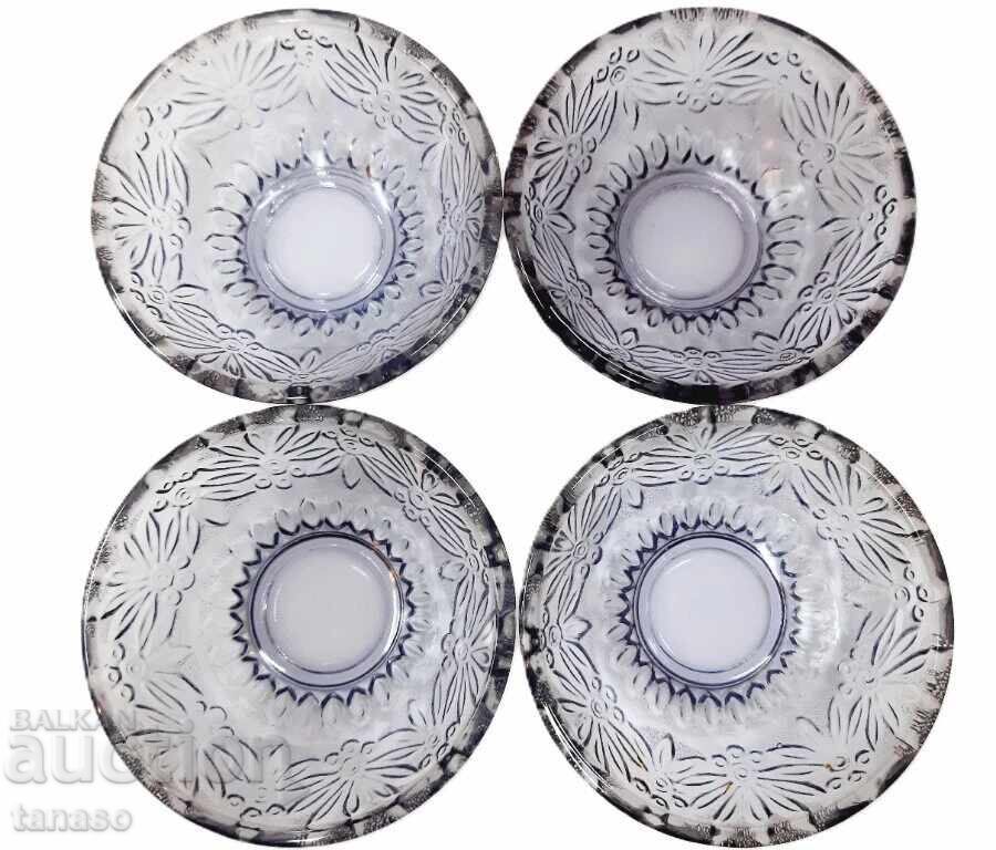 Retro purple glass dessert bowls, set of 4 with price € 16.00 | 31.29 BGN