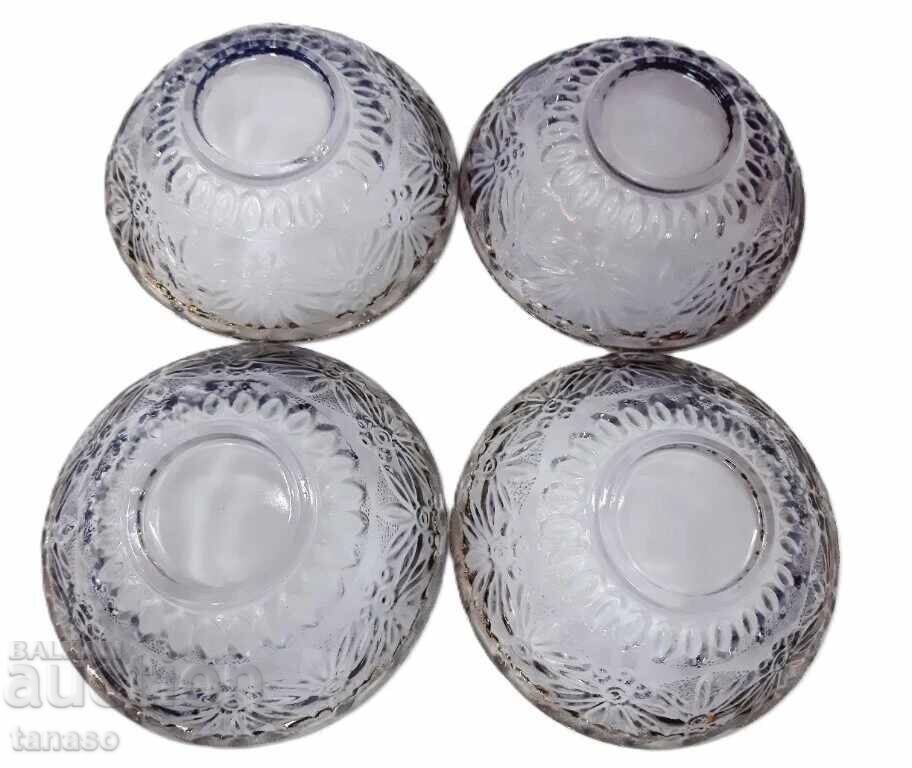 Delivery of Retro purple glass dessert bowls, set of 4