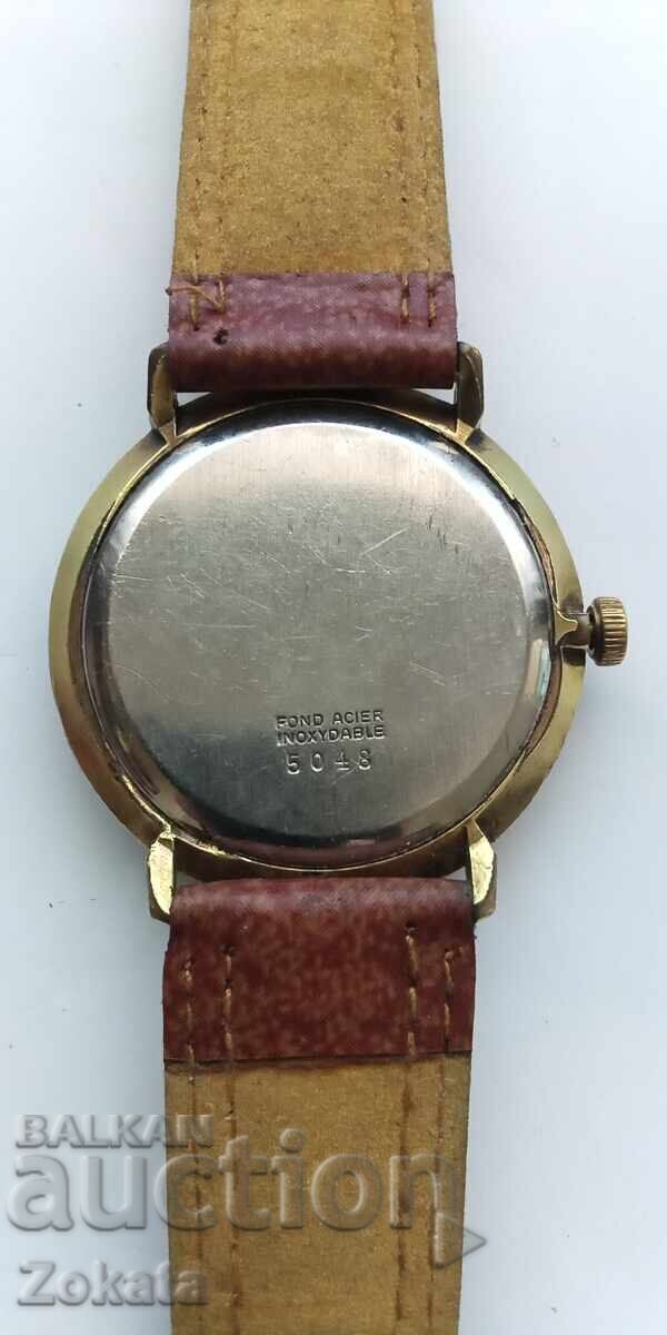 Auction Gold-plated watch. Creation Swiss Mabe. Works Auction Gold-plated watch. Creation Swiss Mabe. Works