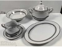 BEAUTIFUL PORCELAIN SET SOUP BOWL CUP JUG PLATE HEALTHY