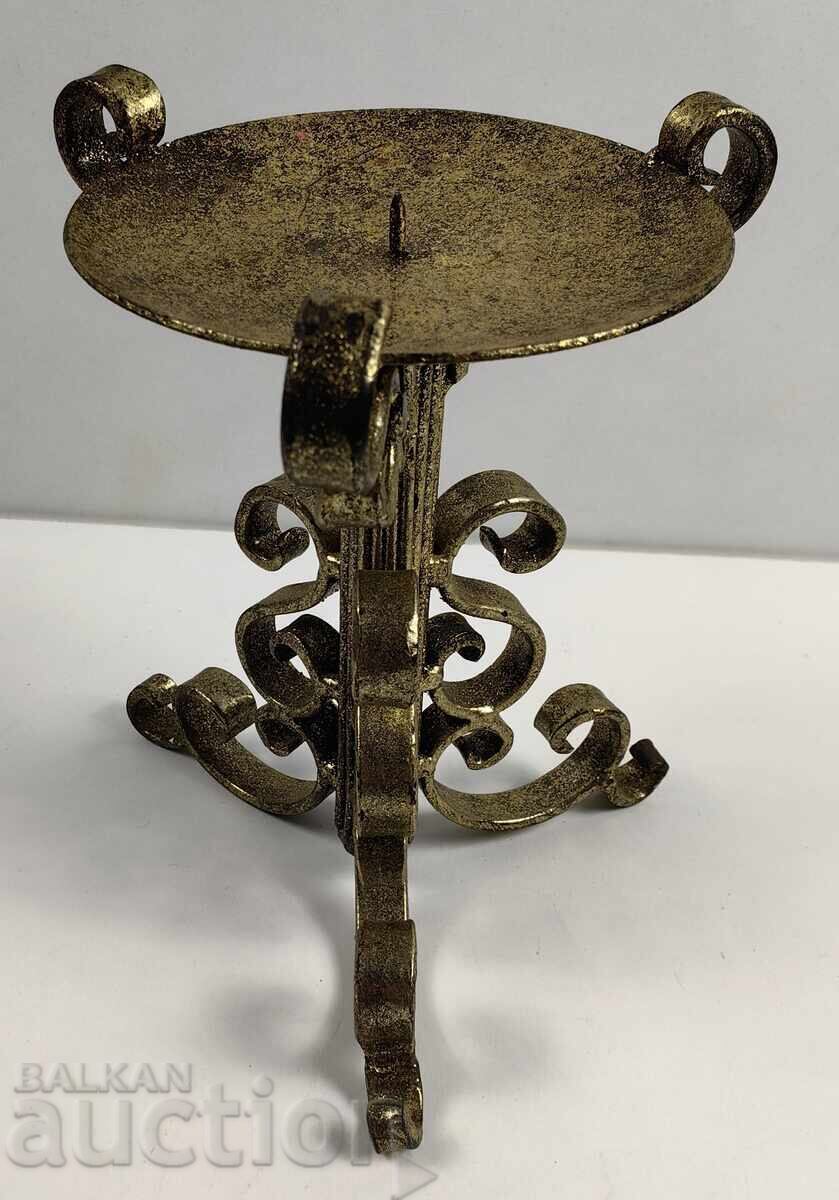 Delivery of OLD WROUGHT IRON CANDLEHOLDER