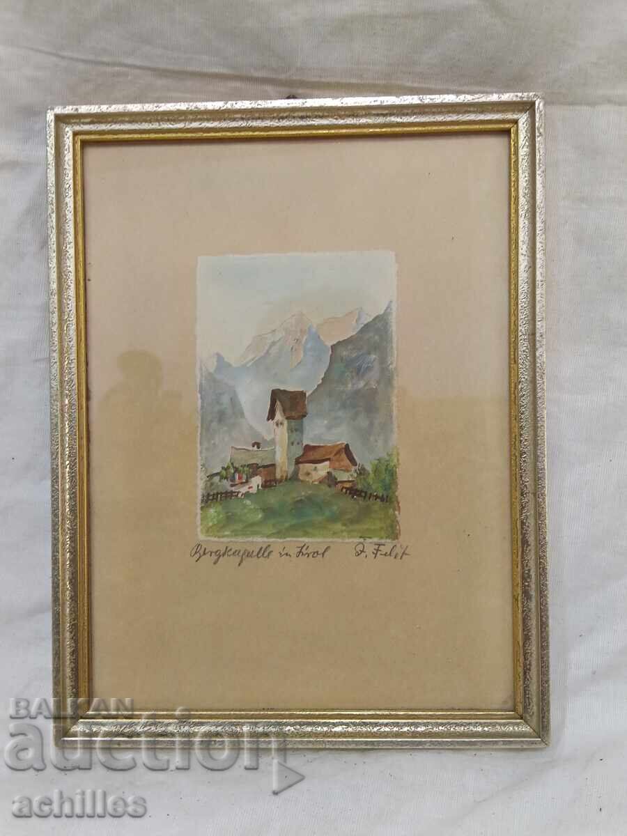 Old watercolor with price € 10.00 | 19.56 BGN