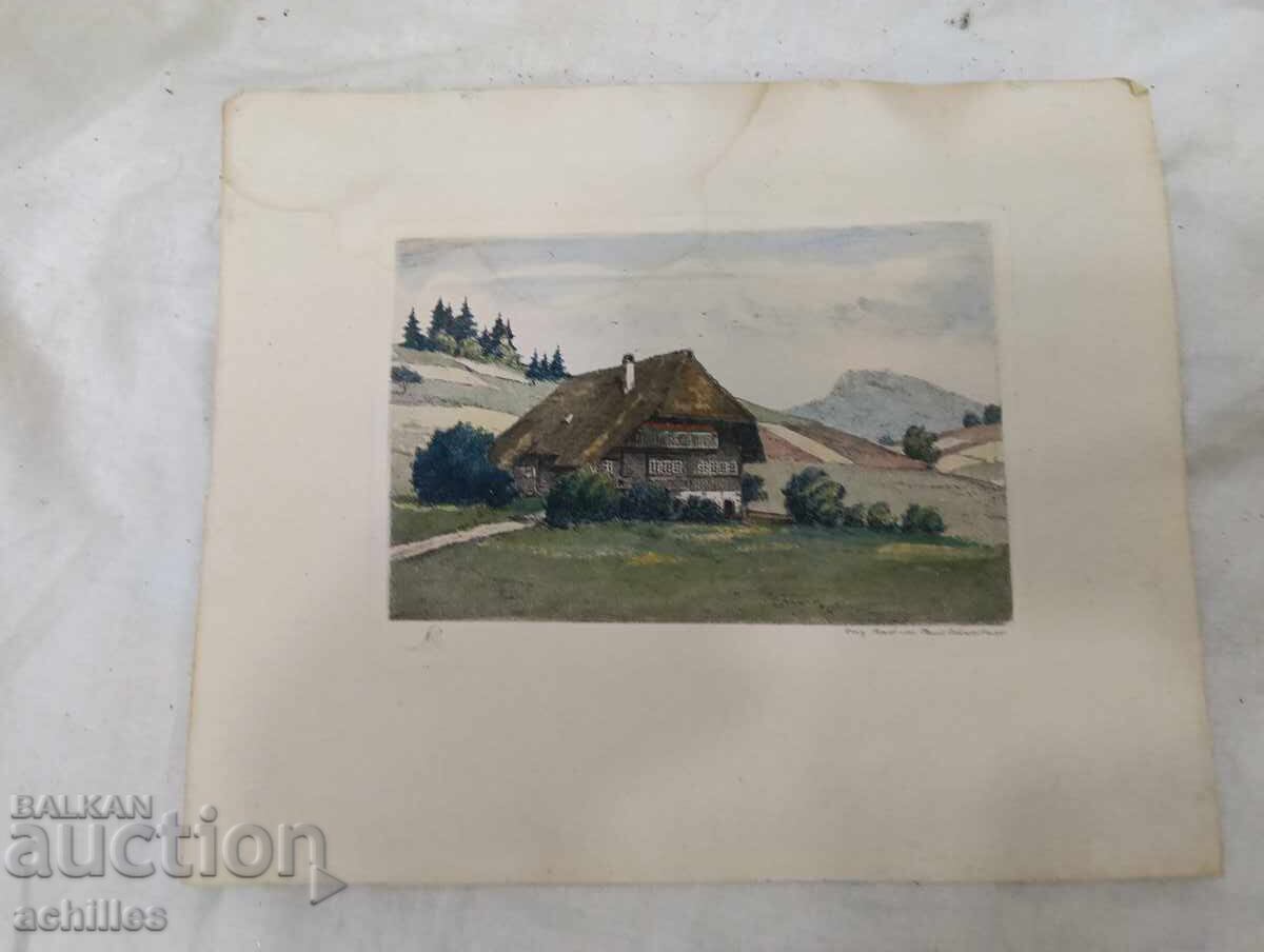 Old watercolor with price € 10.00 | 19.56 BGN