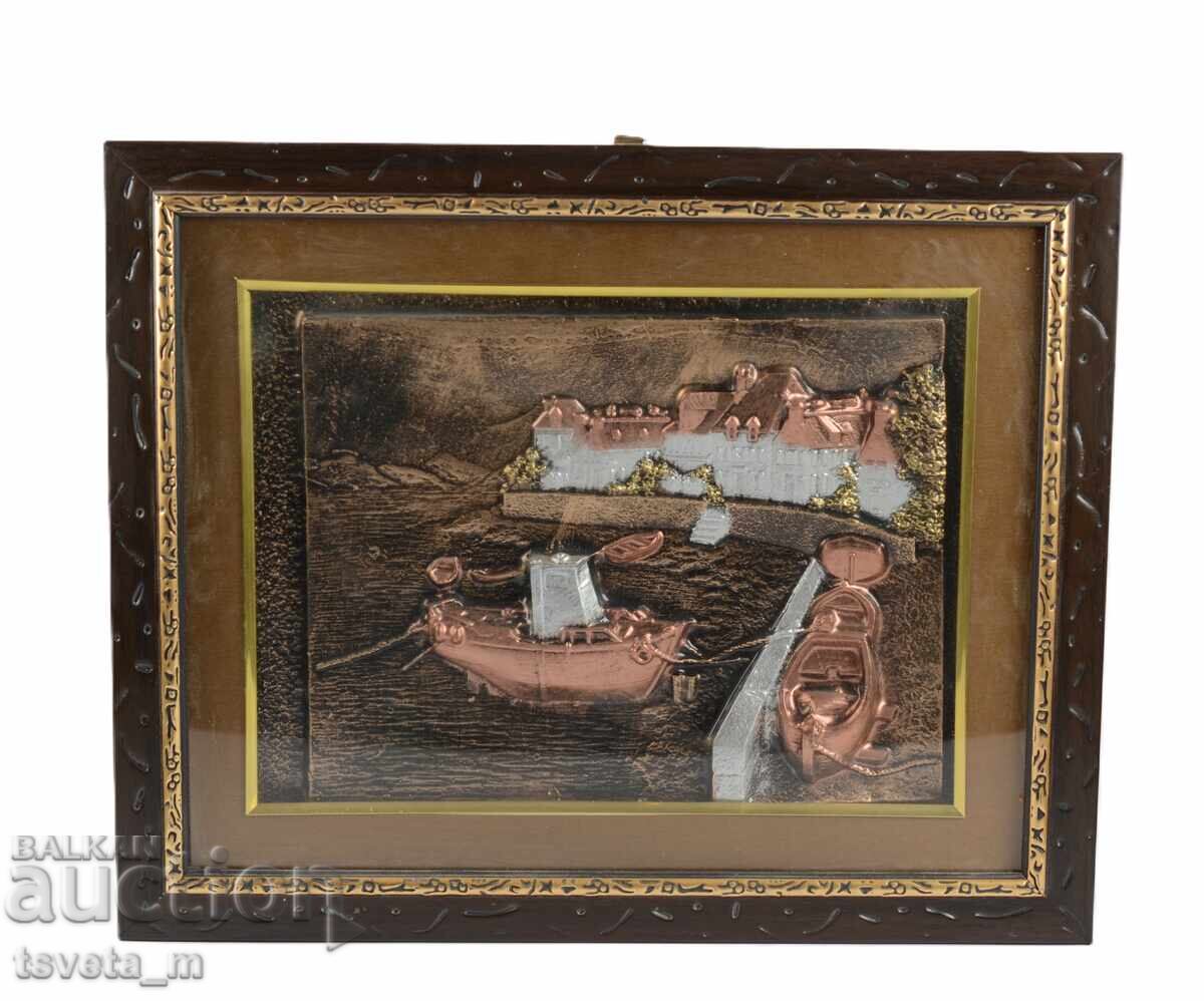 Panou de cupru pictură de perete Navă cu pânze cu preț € 10.00 | 19.56 BGN Panou de cupru pictură de perete Navă cu pânze cu preț € 10.00 | 19.56 BGN