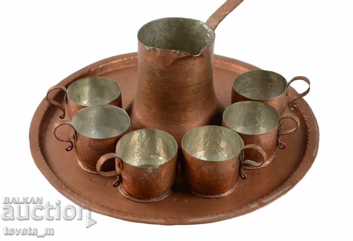 Handmade (hammered) copper coffee set with price € 30.00 | 58.68 BGN Handmade (hammered) copper coffee set with price € 30.00 | 58.68 BGN