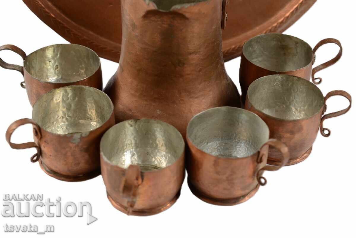 Delivery of Handmade (hammered) copper coffee set Delivery of Handmade (hammered) copper coffee set