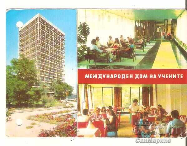 Carte poștală Bulgaria Varna Stațiunea Drujba Casa oamenilor de știință 7*