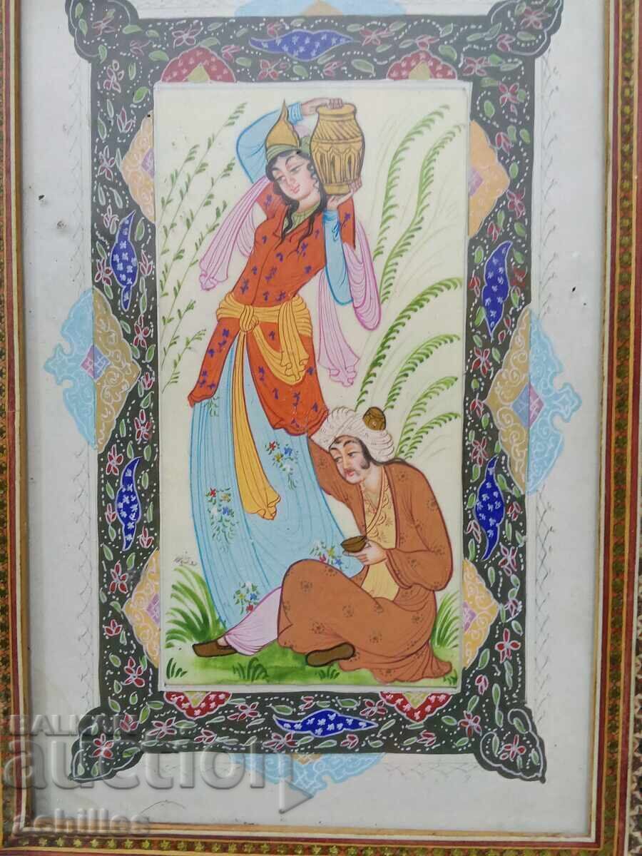 Persian Iranian painting unique frame with price € 10.00 | 19.56 BGN