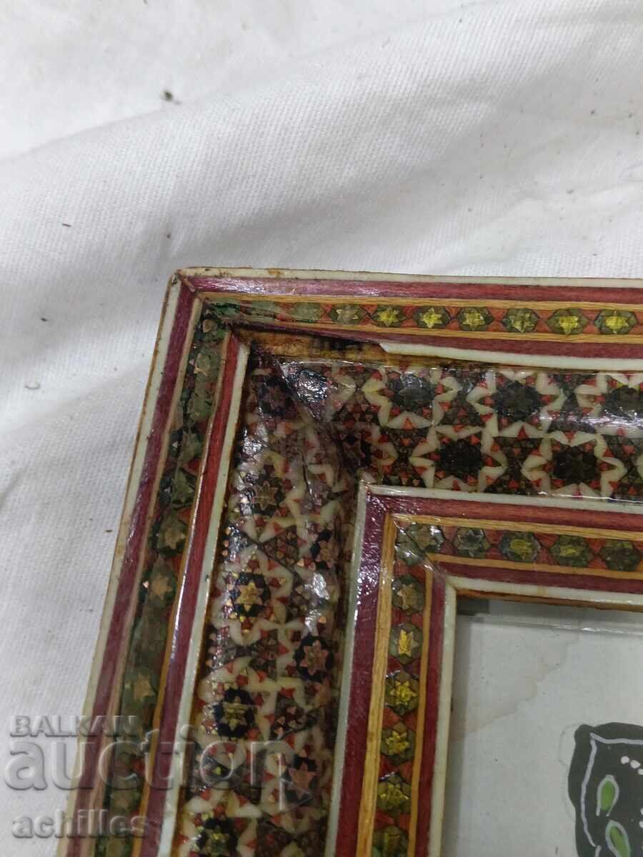 Auction  Persian Iranian painting unique frame