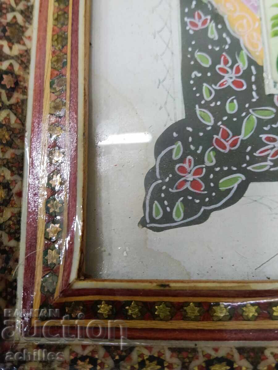 Delivery of Persian Iranian painting unique frame