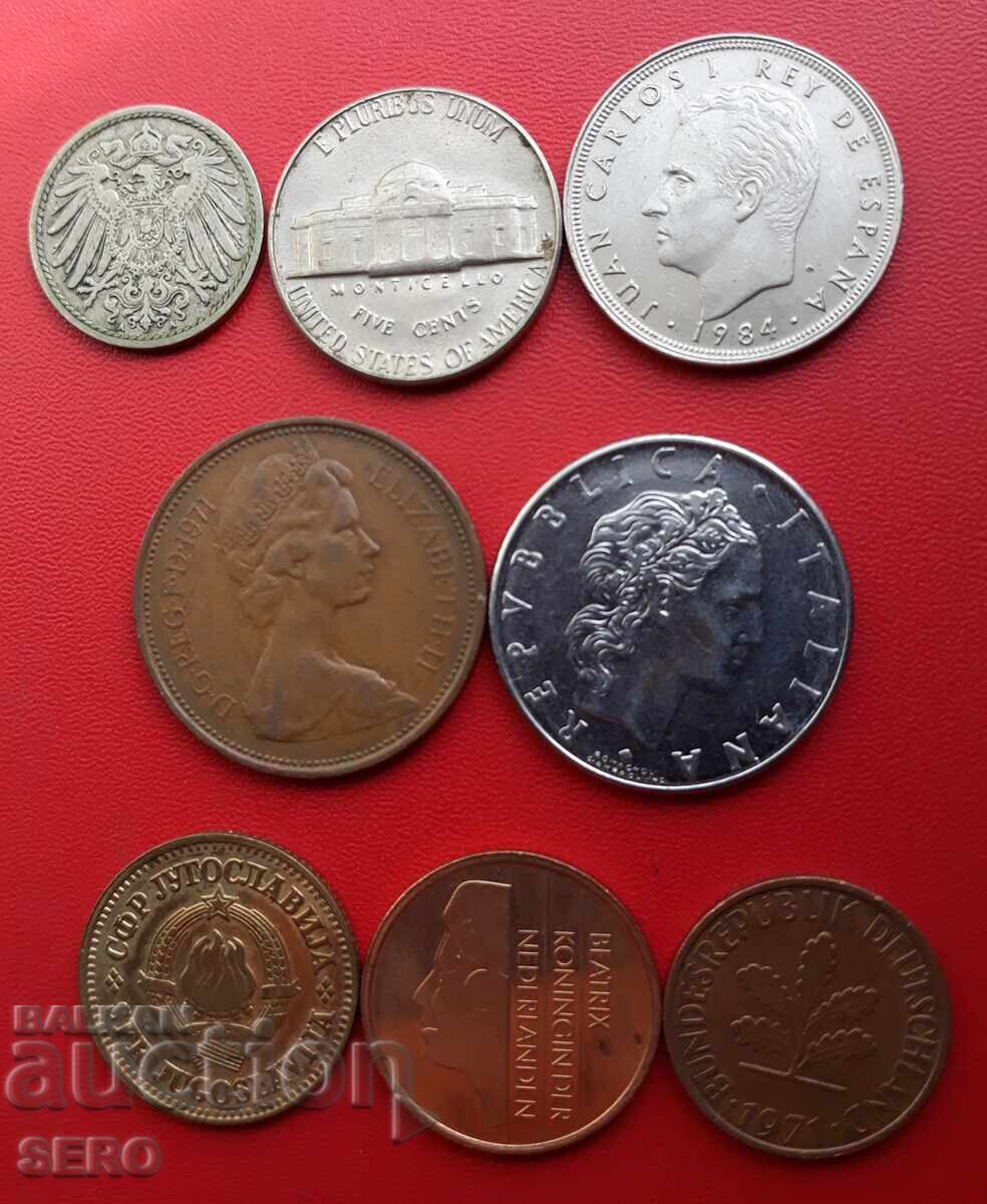 Mixed lot of 8 coins with price € 0.51 | 1.00 BGN