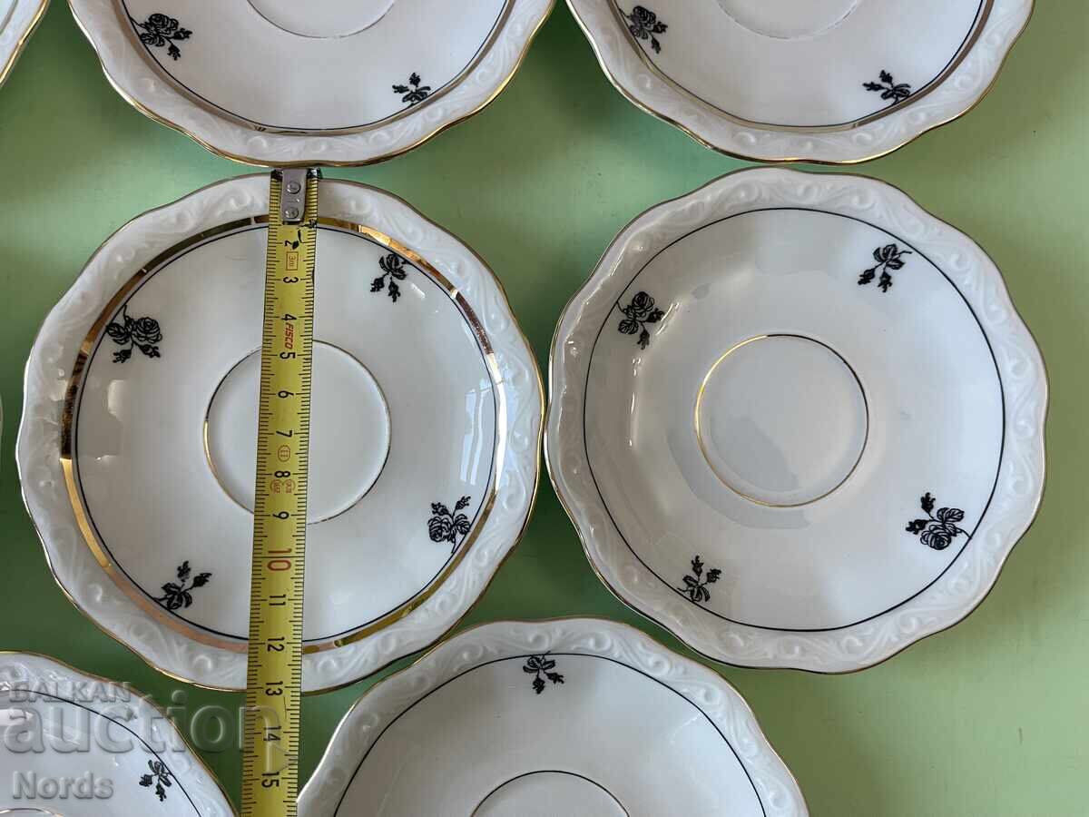 Auction  German KPM porcelain saucers