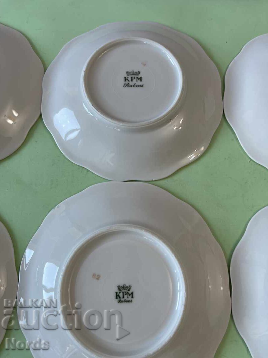 German KPM porcelain saucers - 5