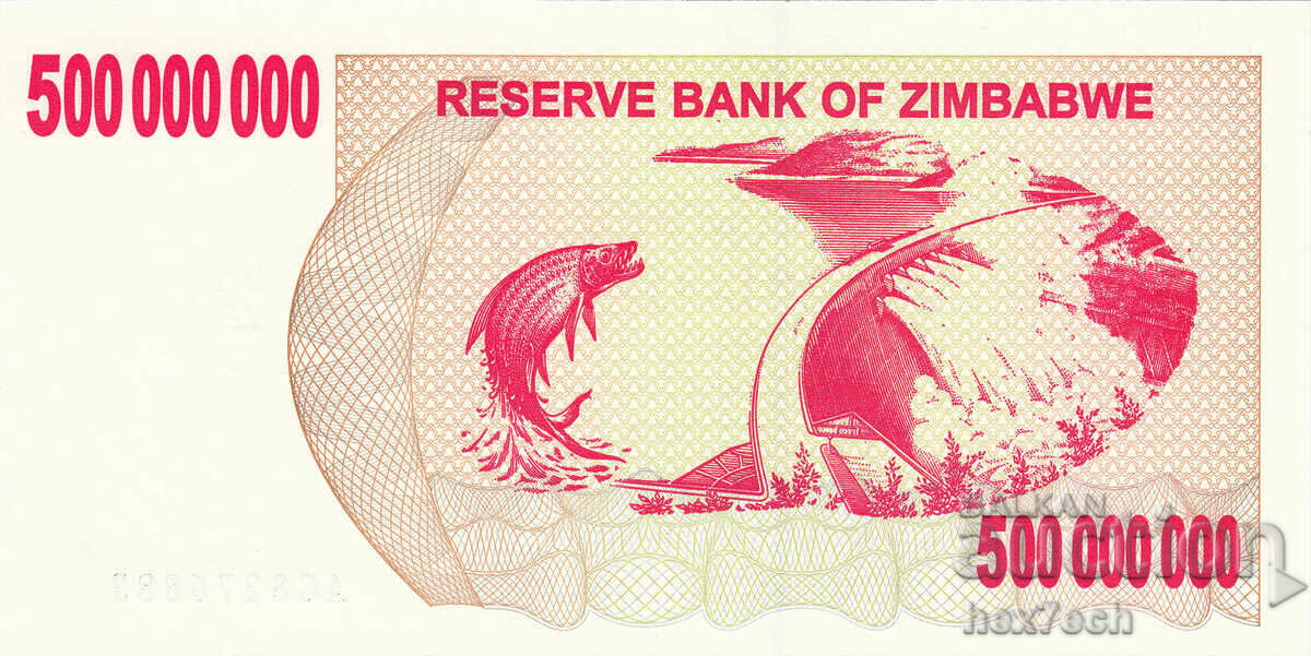 Licitație ❤️ ⭐ Zimbabwe 2008 500000000 dolari UNC nouă ⭐ ❤️