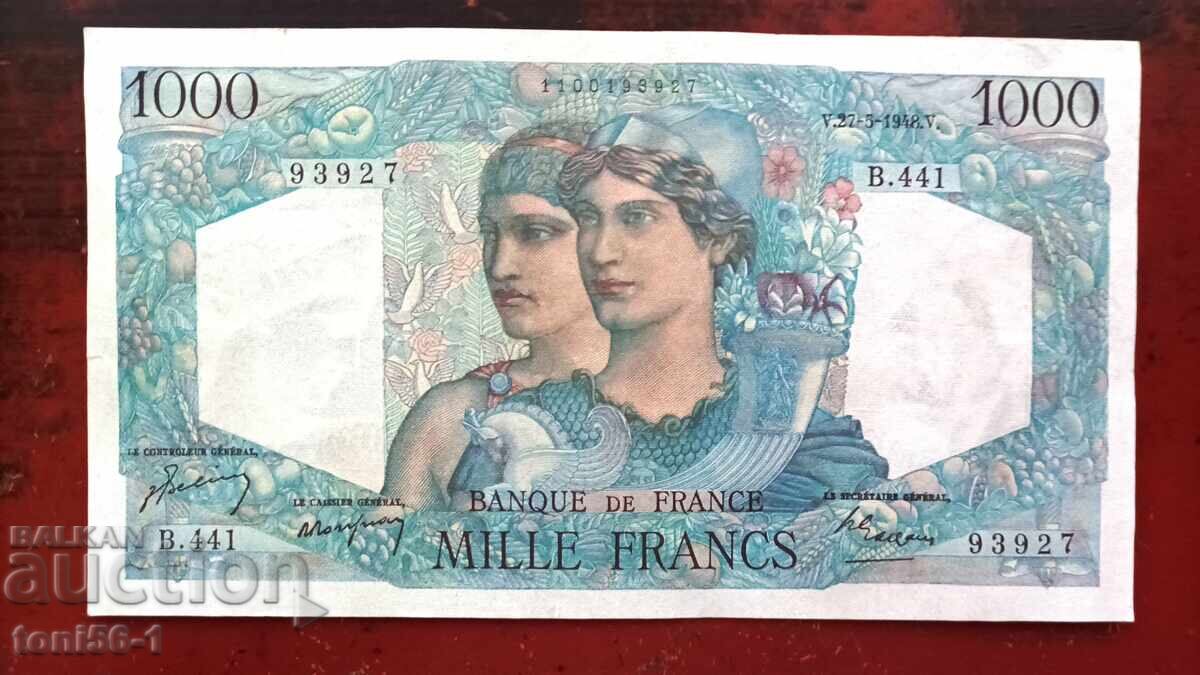Γαλλία 1000 φράγκα 1948 Γαλλία 1000 φράγκα 1948