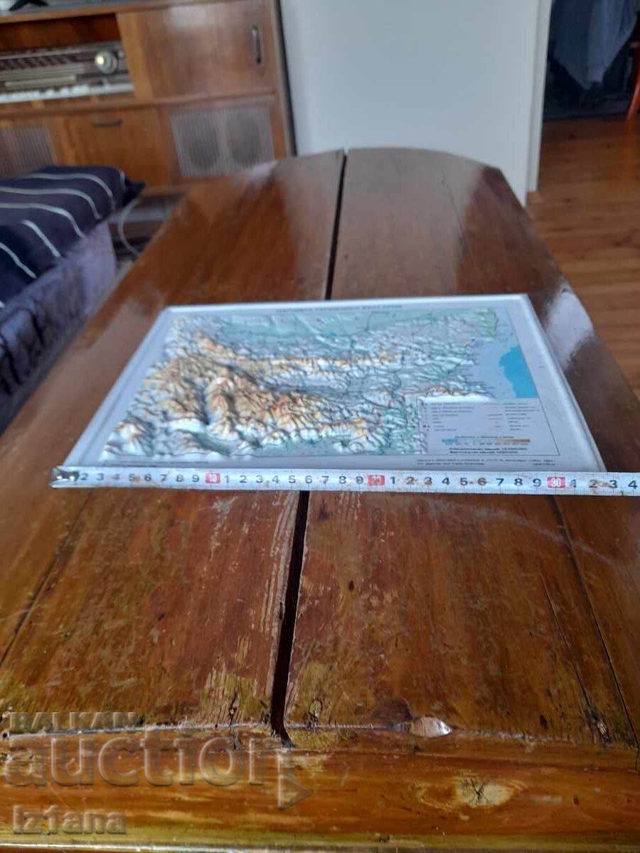 Auction  Old relief map of Bulgaria