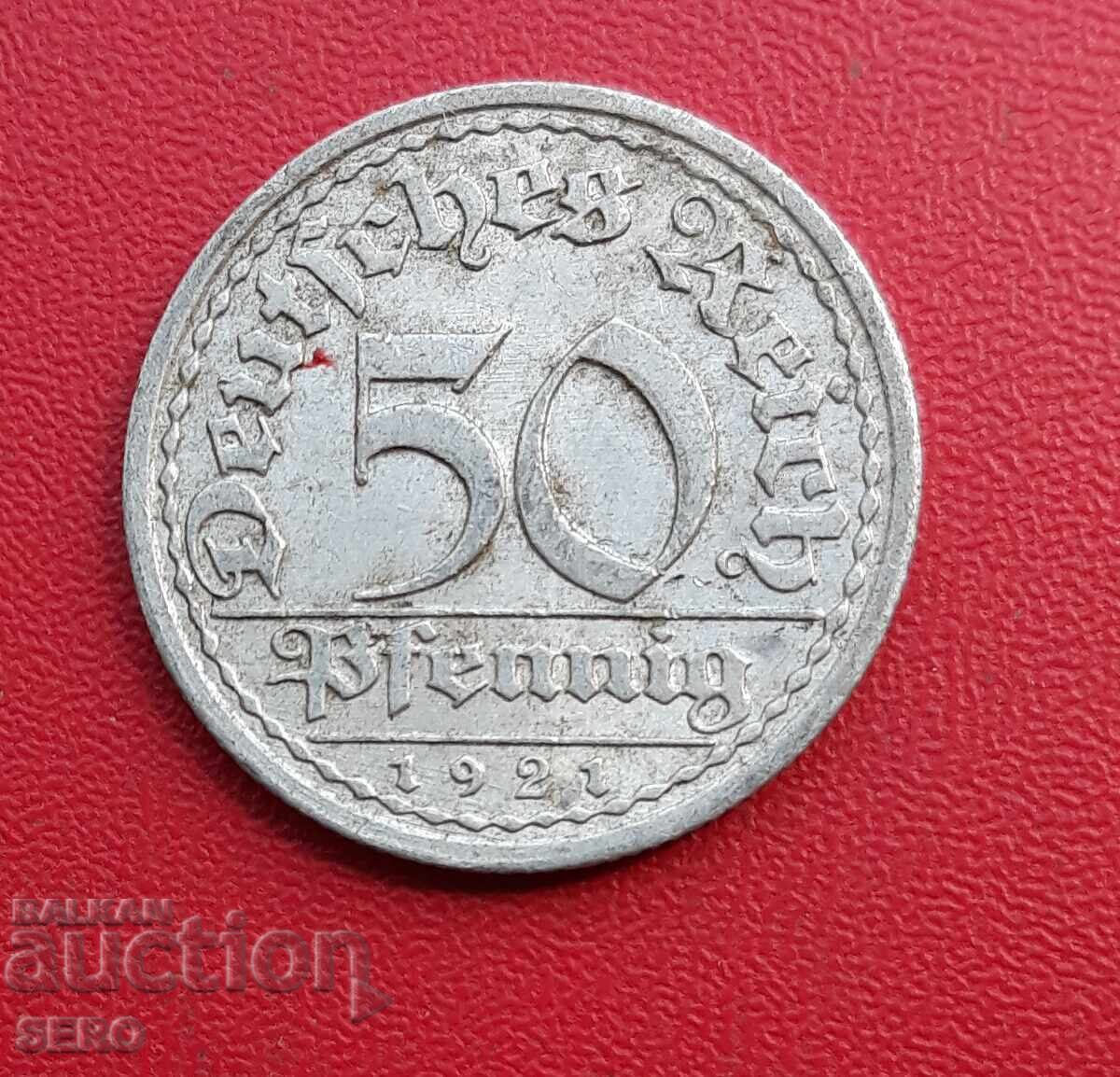 Germany-50 Pfennig 1921 A-Berlin Germany-50 Pfennig 1921 A-Berlin
