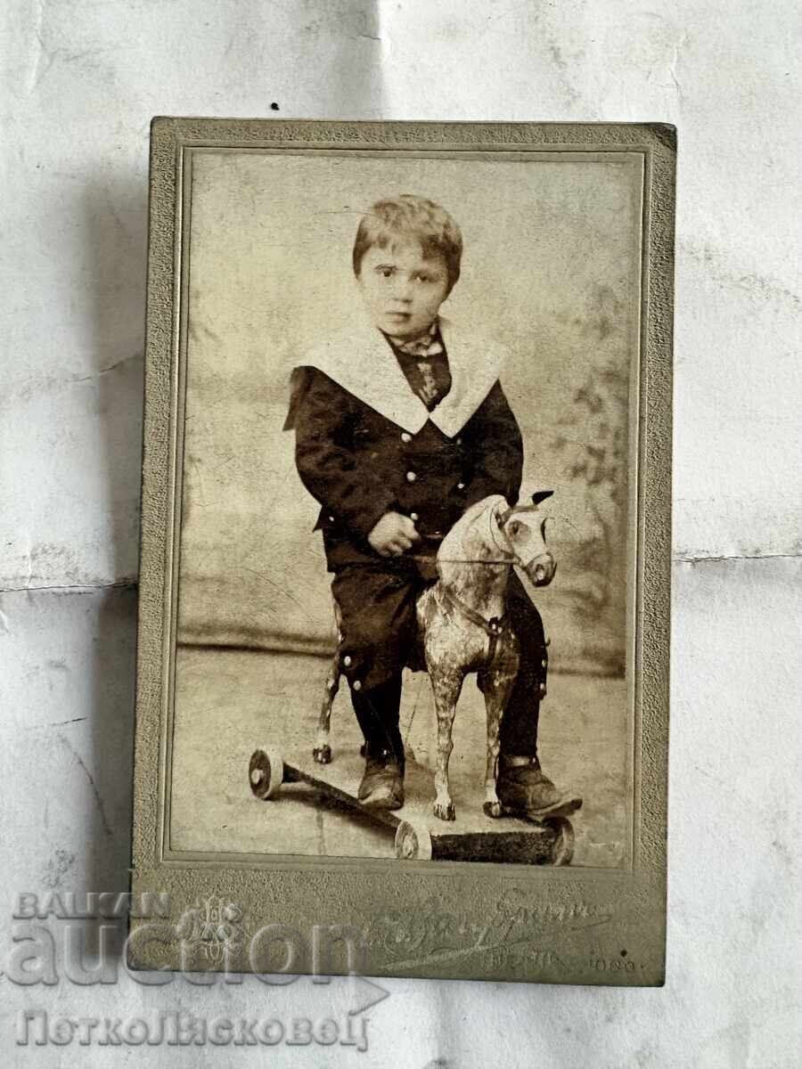 Fotografie veche pe carton Adolf Wolfram Veliko Târnovo