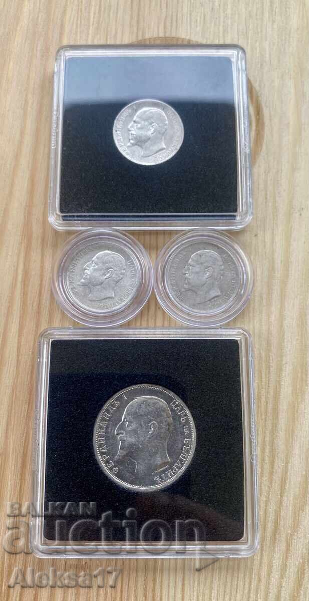 Lotul nr. 13 Monede 1 Lev și 50 Stotinki 1913 Bulgaria - 5