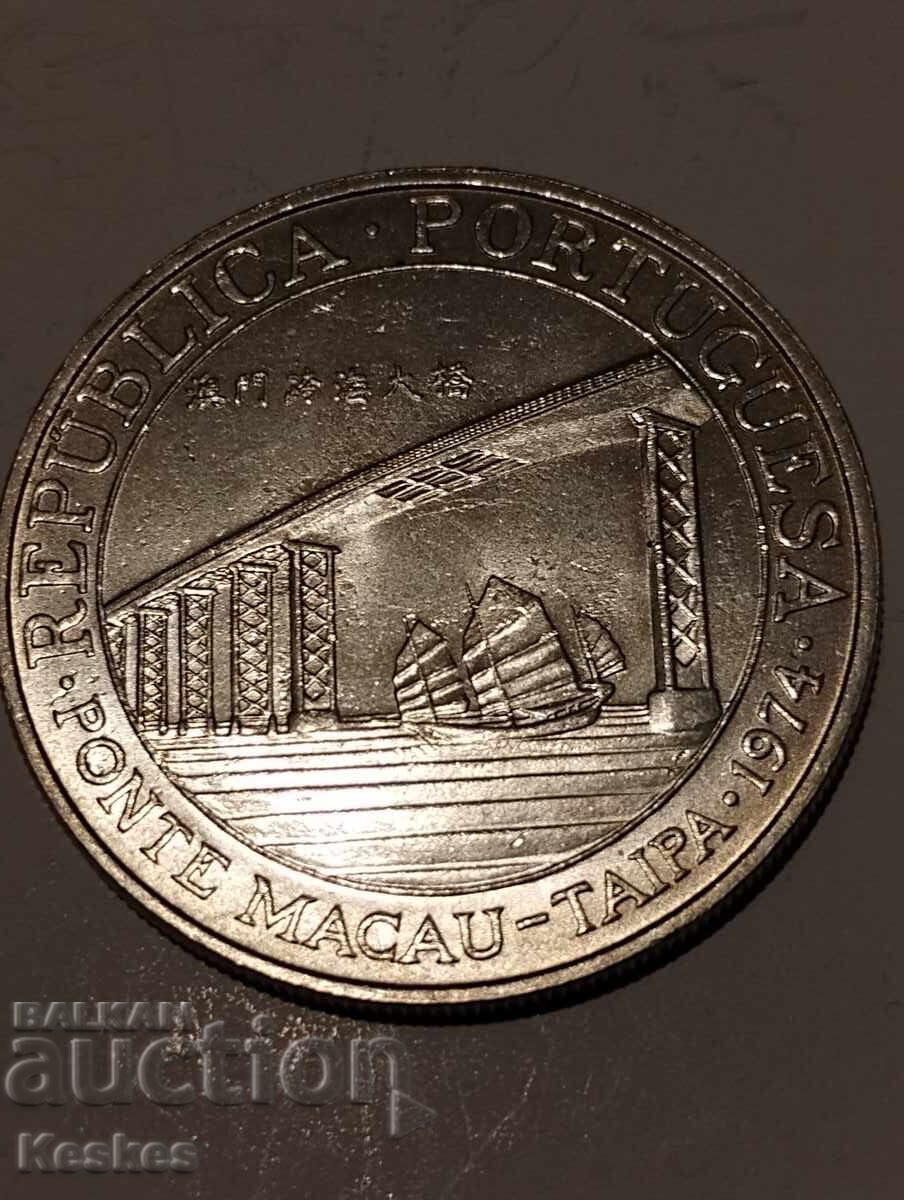 Posesiune portugheză Macao 20 pataca 1974