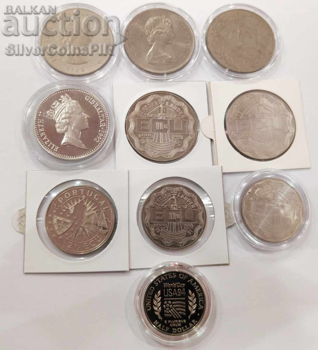 Livrarea Lot de 10 monede jubiliare diverse
