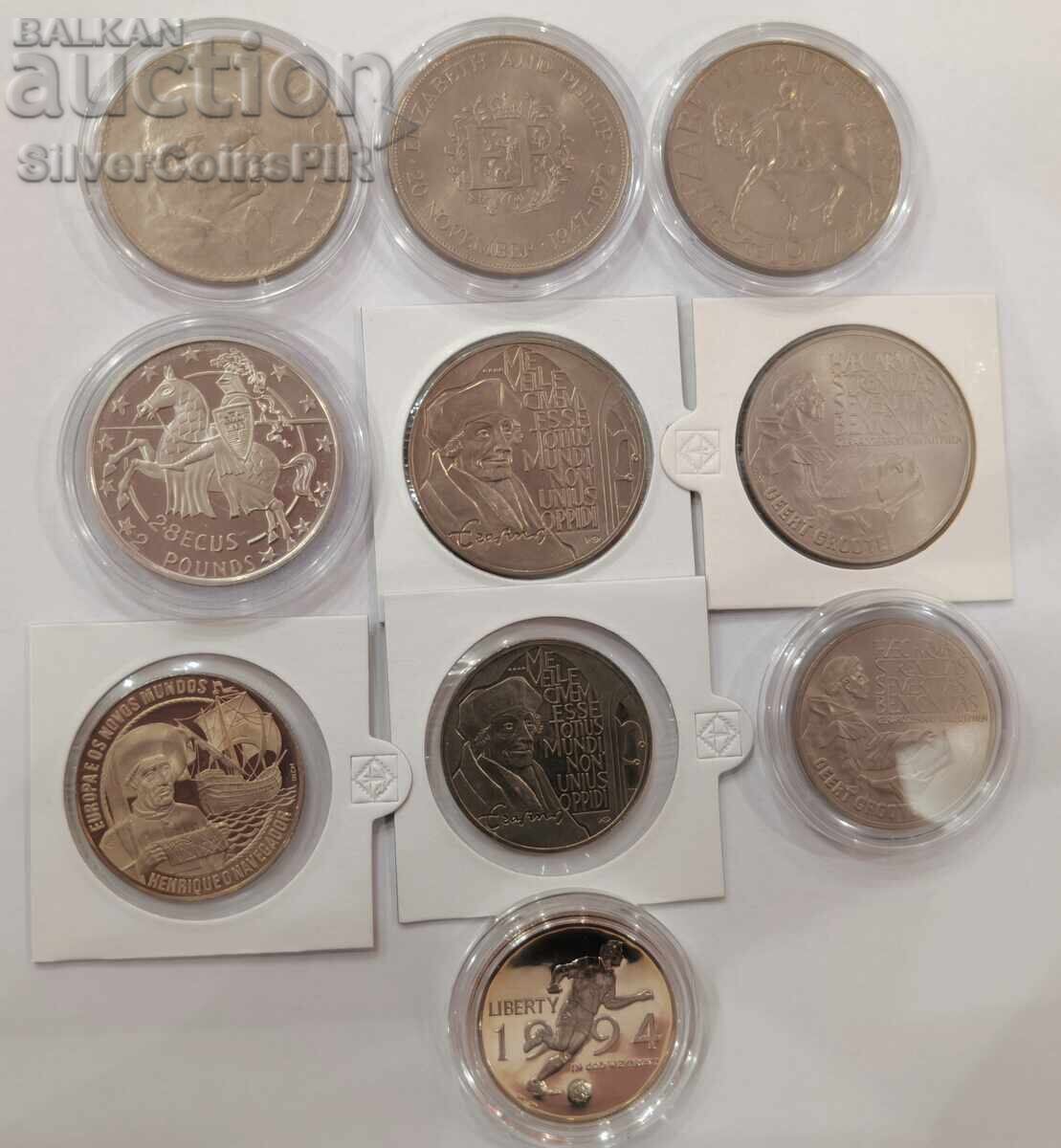 Lot de 10 monede jubiliare diverse