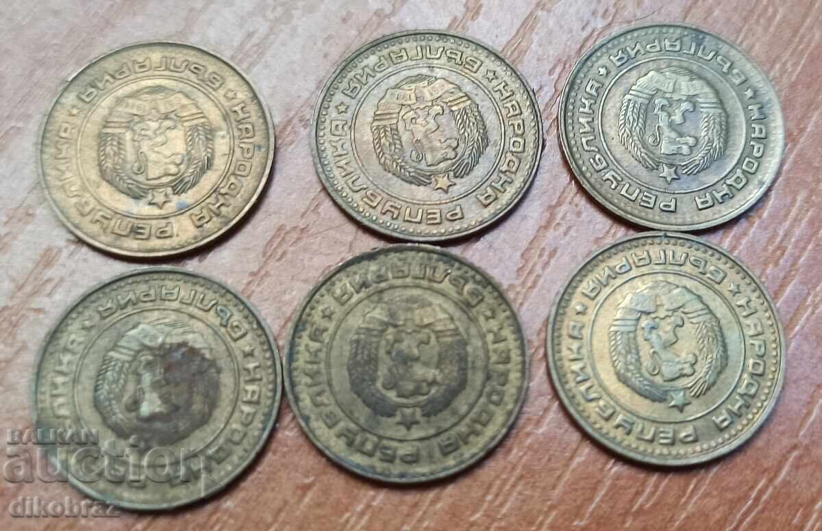 Licitație 1989 - 1 stotinka Bŭlgariya / 6 bucăți kh 8 €cenți/bucată